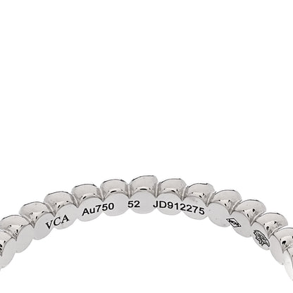 Van Cleef & Arpels 18K White Gold Small Perlee Ring 52 6 4 of 5