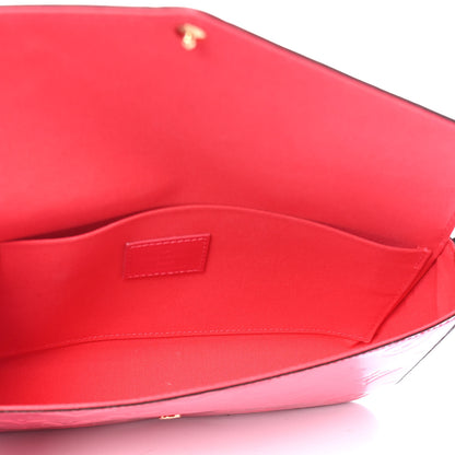 Louis Vuitton Vernis Felicie Pochette Chain Wallet Hot Pink 4 of 6