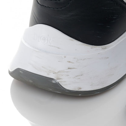 Christian Dior Smooth Calfskin Technical Mesh Oblique Mens B25 Runner Sneakers 42 Black Grey 9 of 11