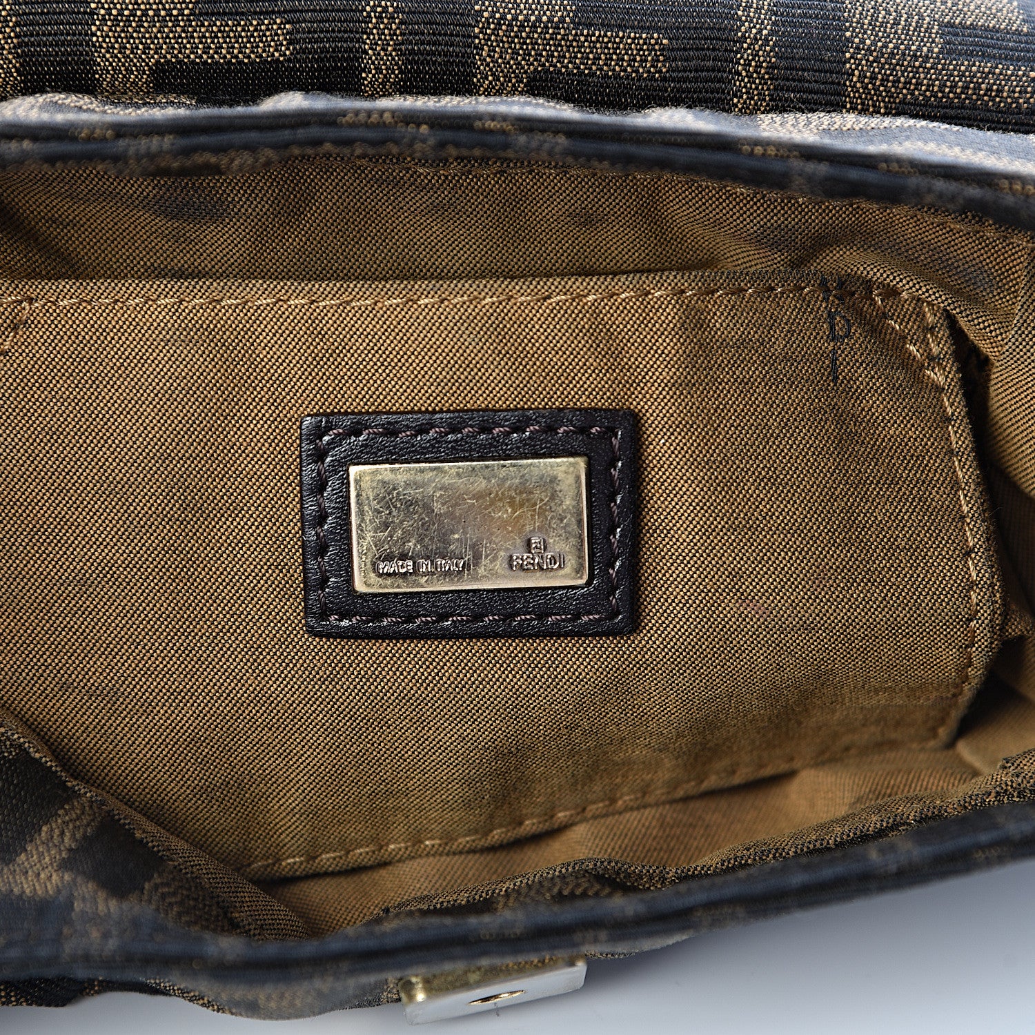 Fendi Zucca Small Chef Shoulder Bag Tobacco 6 of 10