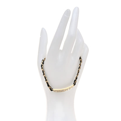 Chanel Metal Lambskin Crystal Sergeant Chanel Bracelet Gold 2 of 6