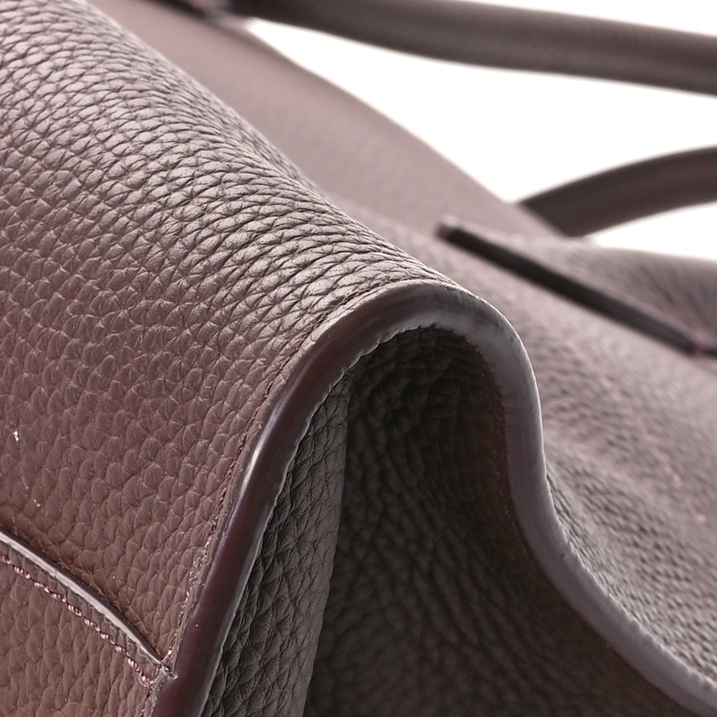 Matte Grained Calfskin EW Margaux Dark Mocha