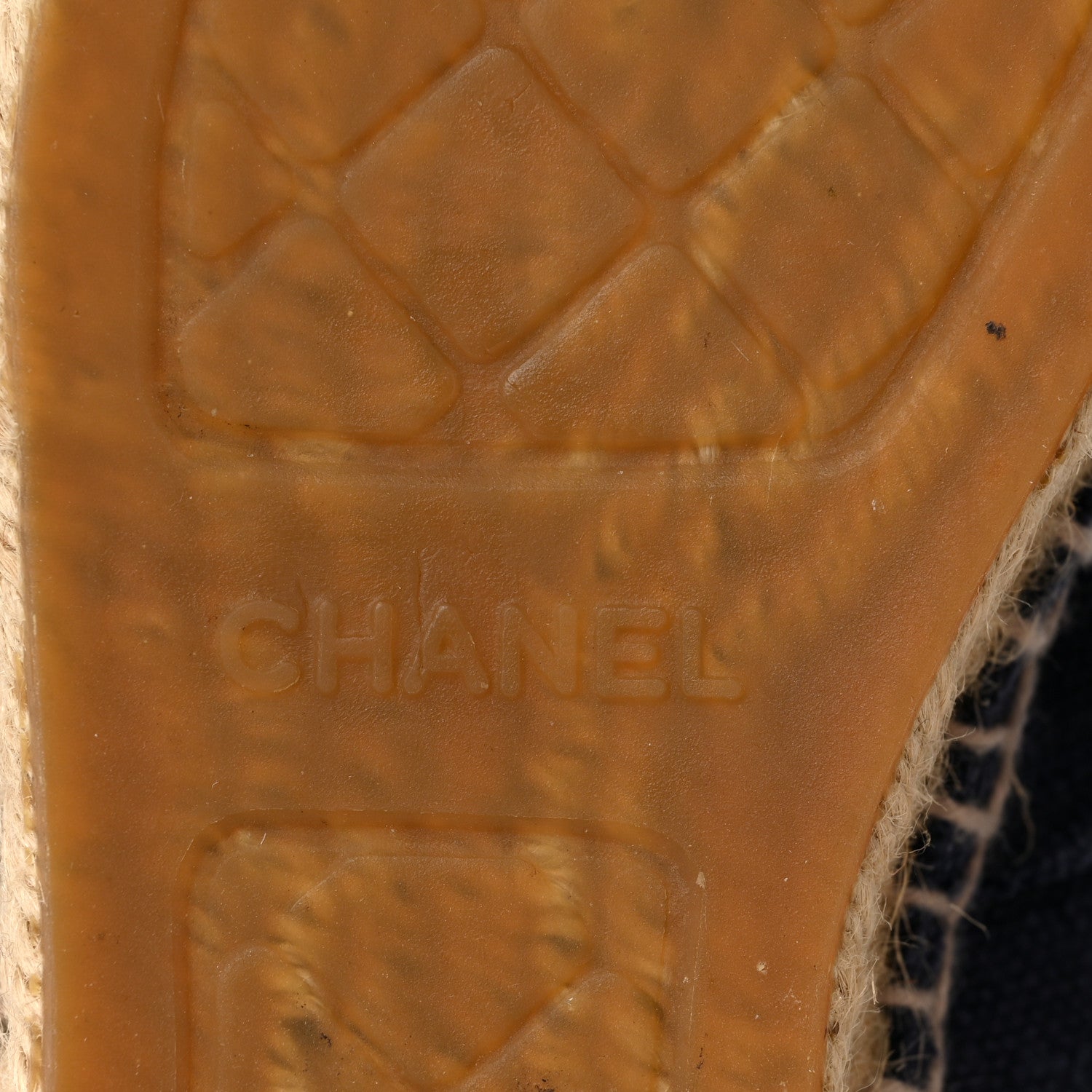 Chanel Denim Toile CC Espadrilles 39 Navy Black 6 of 8
