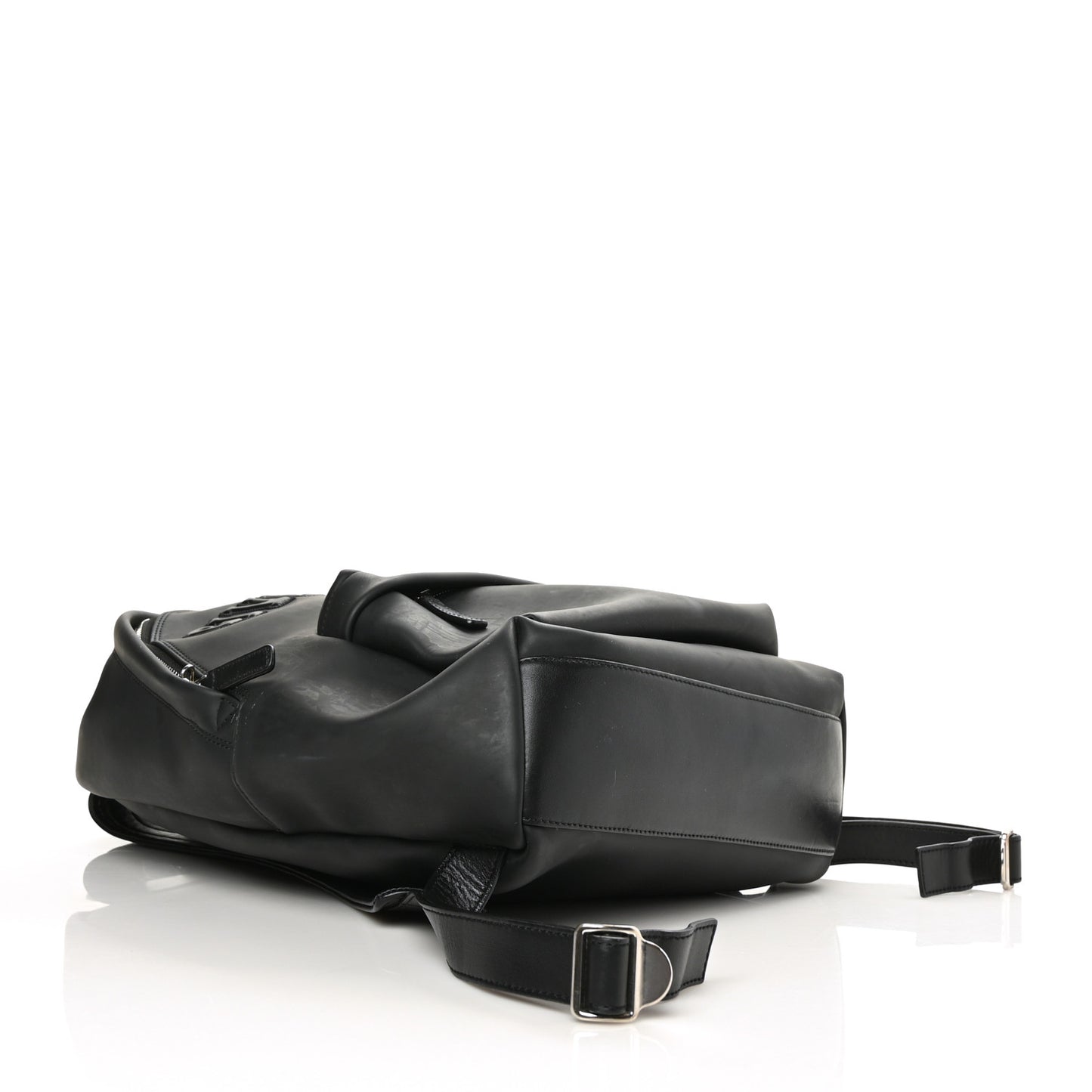Calfskin Logo Small Backpack Black