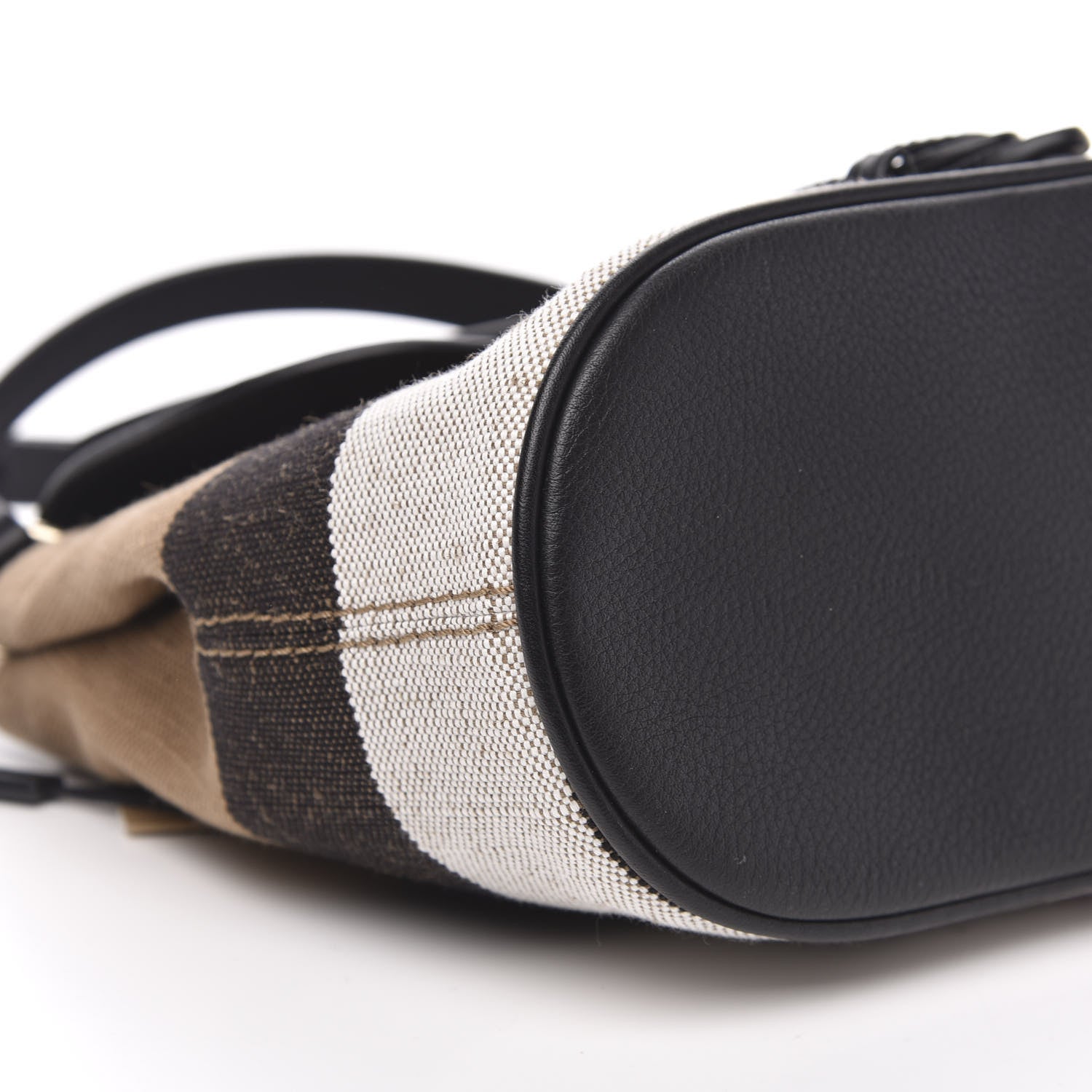Burberry Mega Check Grainy Calfskin Small Gowan Messenger Bag Black 8 of 9
