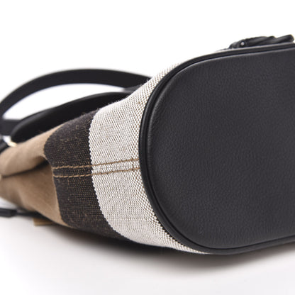 Burberry Mega Check Grainy Calfskin Small Gowan Messenger Bag Black 8 of 9