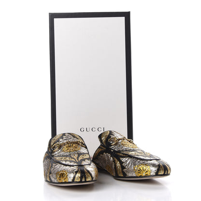 Gucci Jacquard Floral Womens Princetown Slippers 38 Oro Black 10 of 10