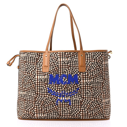 MCM Visetos Large Liz Reversible Shopper Tote Cognac 9 of 14