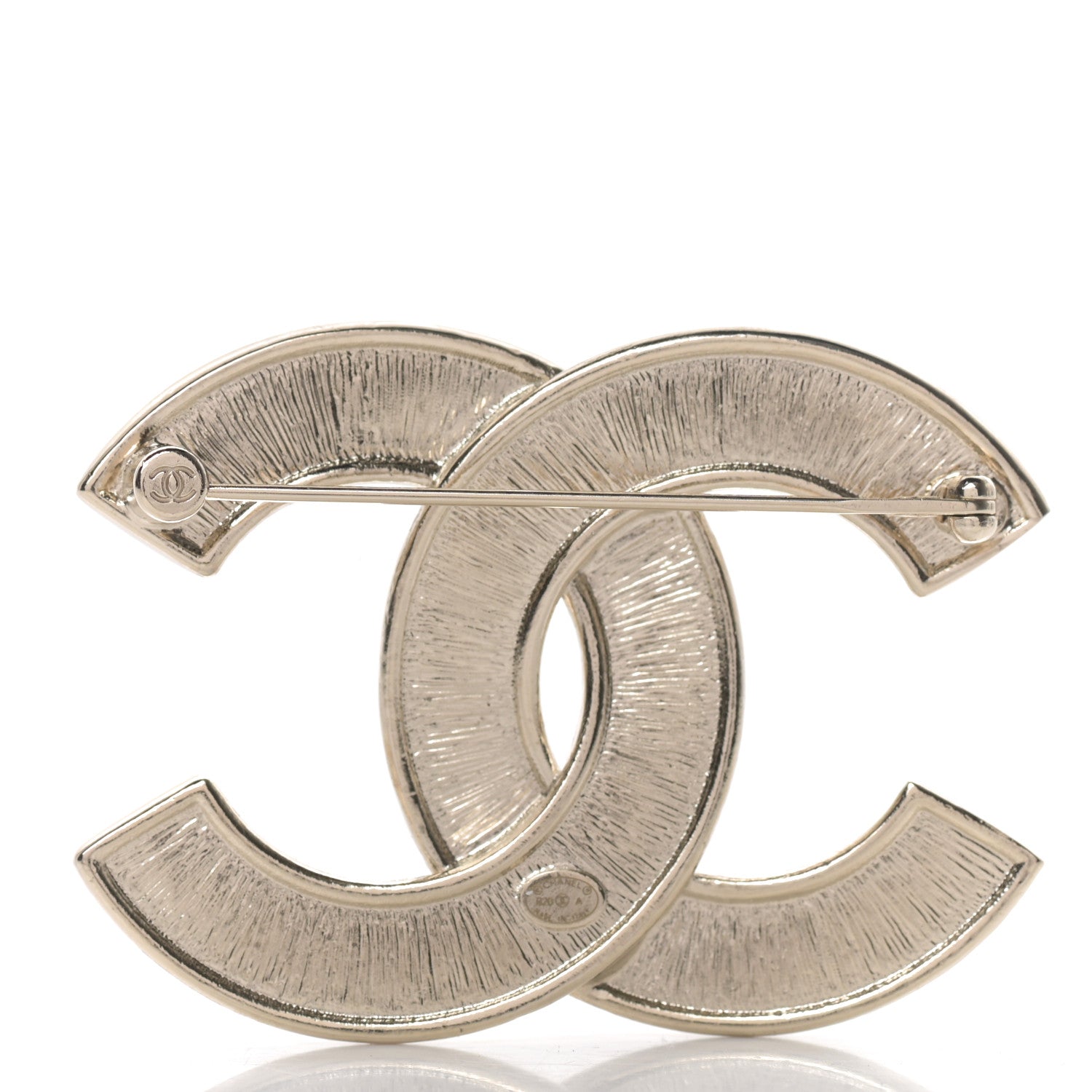 Chanel Crystal Pearl Chain Mania CC Brooch Gold 3 of 5