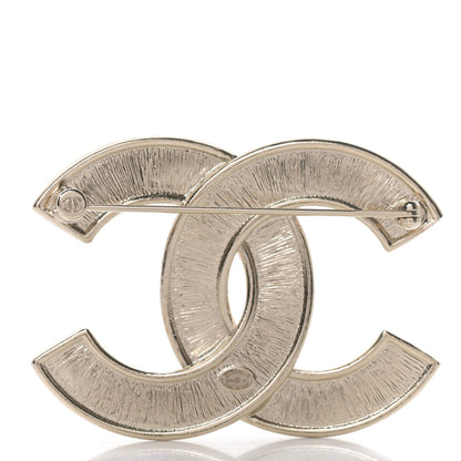Chanel Crystal Pearl Chain Mania CC Brooch Gold 3 of 5