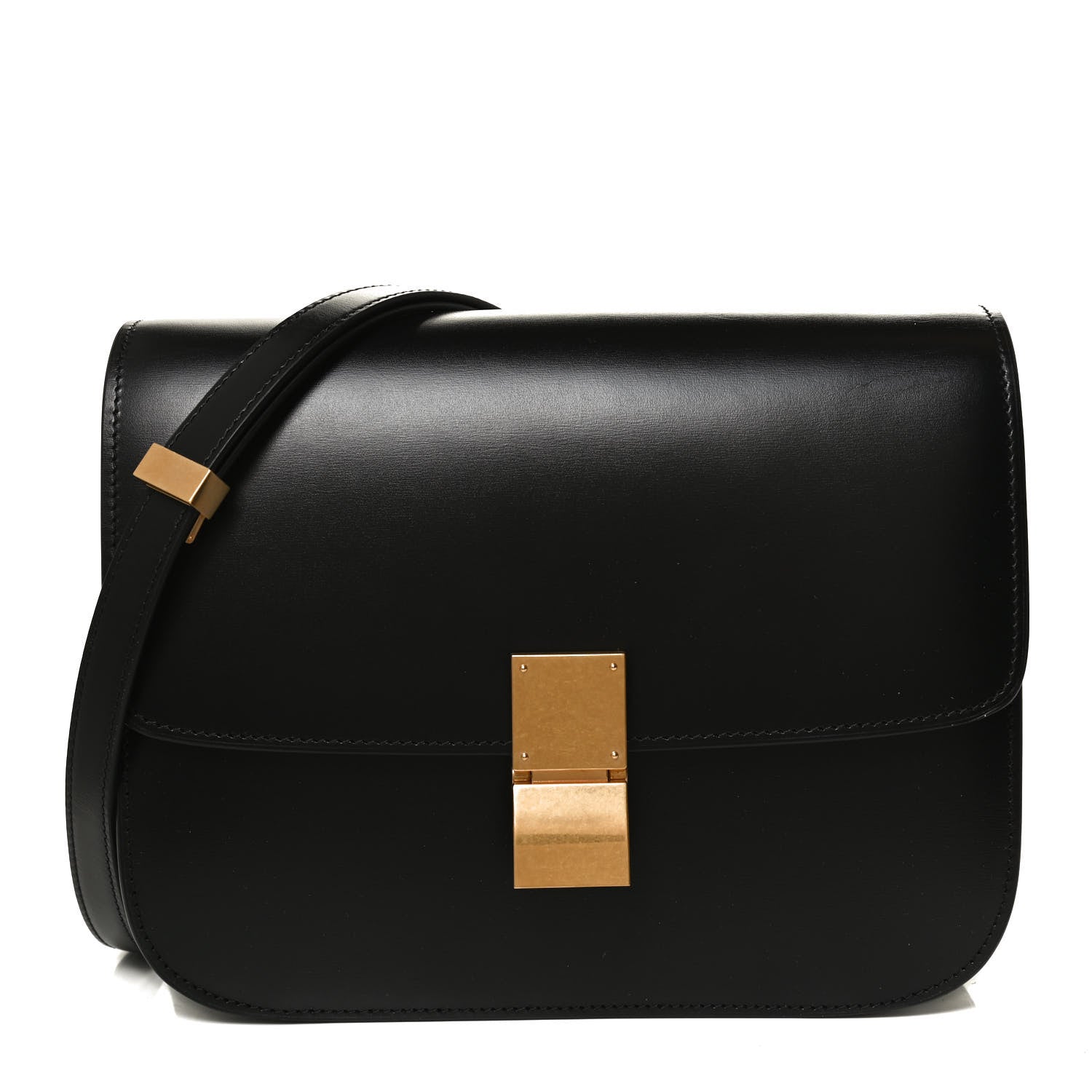 Celine Box Calfskin Medium Classic Box Flap Bag Black 1 of 15