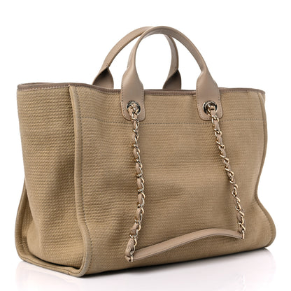 Chanel Mixed Fibers Medium Deauville Tote Beige 4 of 15