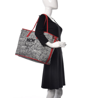 MCM Visetos Medium Liz Reversible Shopper Tote Ruby Red 2 of 14