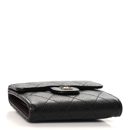 Chanel Caviar Quilted Compact Flap Wallet Black 4 of 10