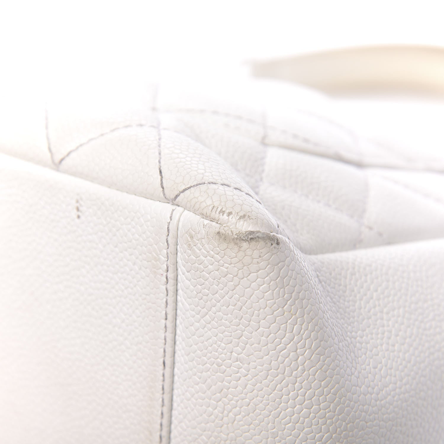 Chanel Caviar Quilted Grand Shopping Tote GST White 17 of 23