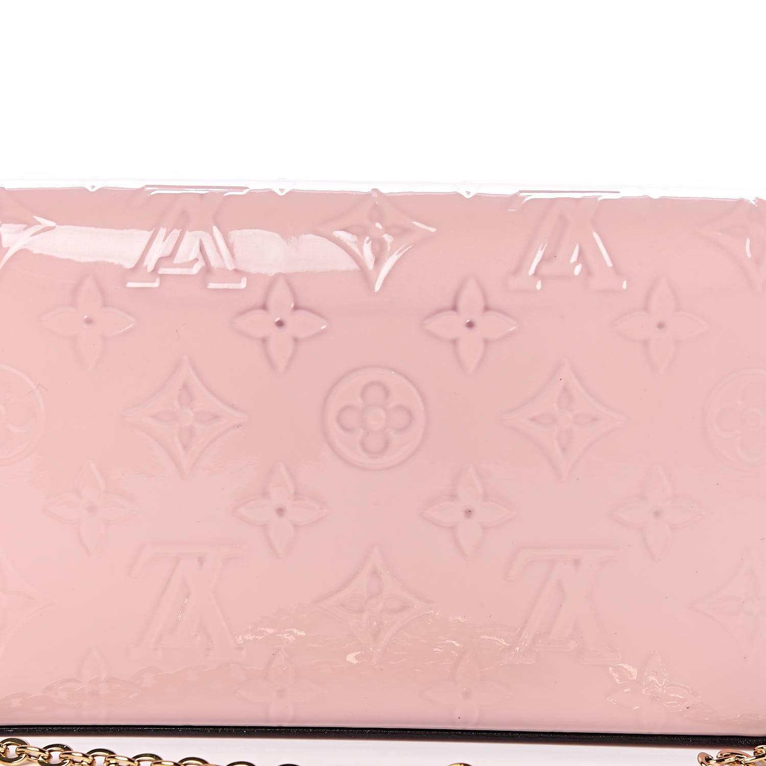 Louis Vuitton Vernis Felicie Chain Wallet Rose Ballerine 13 of 15