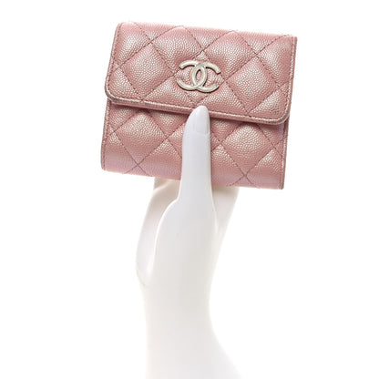 Chanel Iridescent Caviar Quilted Small Flap Wallet Rose Pink 2 of 11