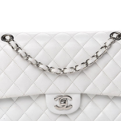 Chanel Caviar Quilted Medium Double Flap White 12 of 12
