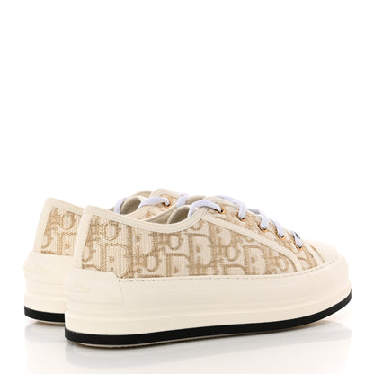 Christian Dior Canvas Oblique Walk'N'Dior Low Top Sneakers 35 Beige Gold 4 of 11