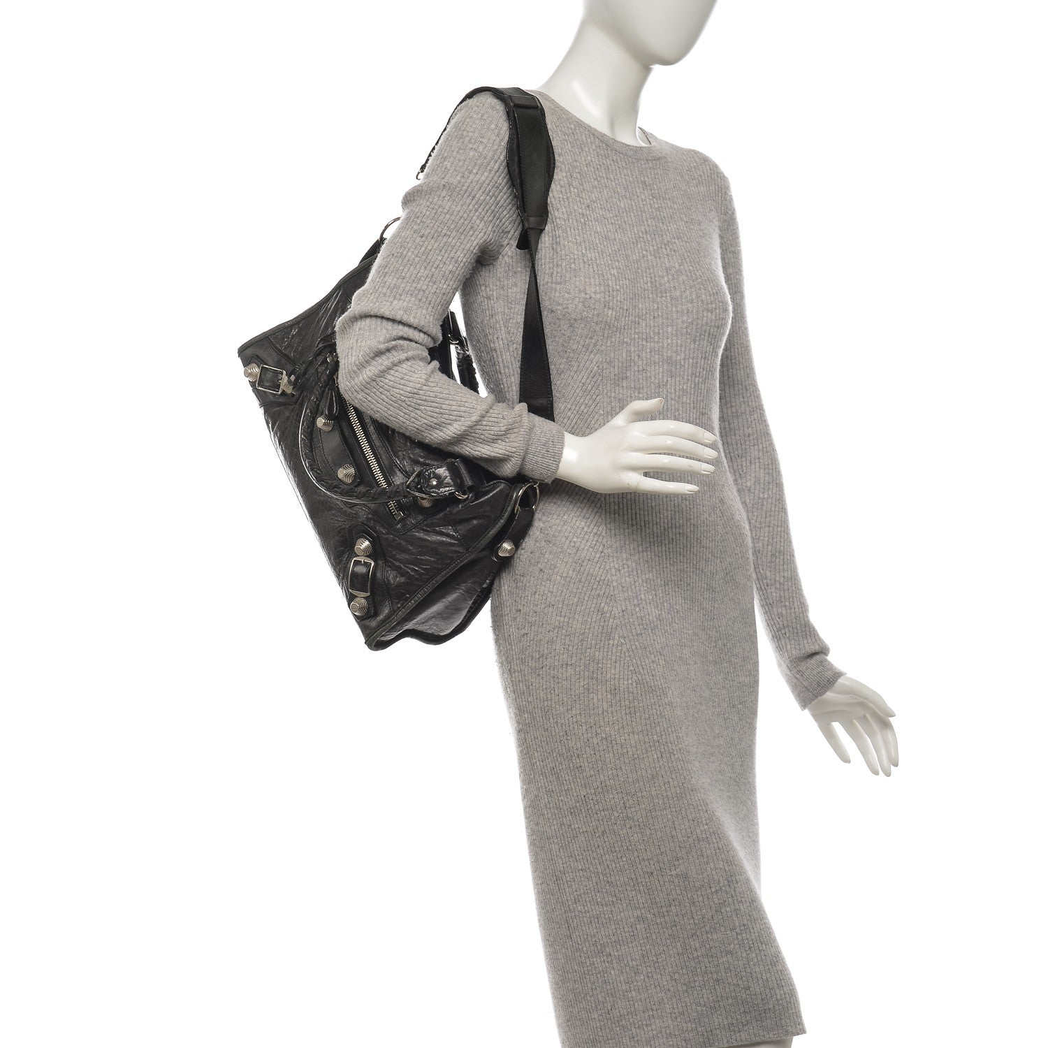 Balenciaga Chevre Giant 21 Silver Hardware City Black 2 of 9