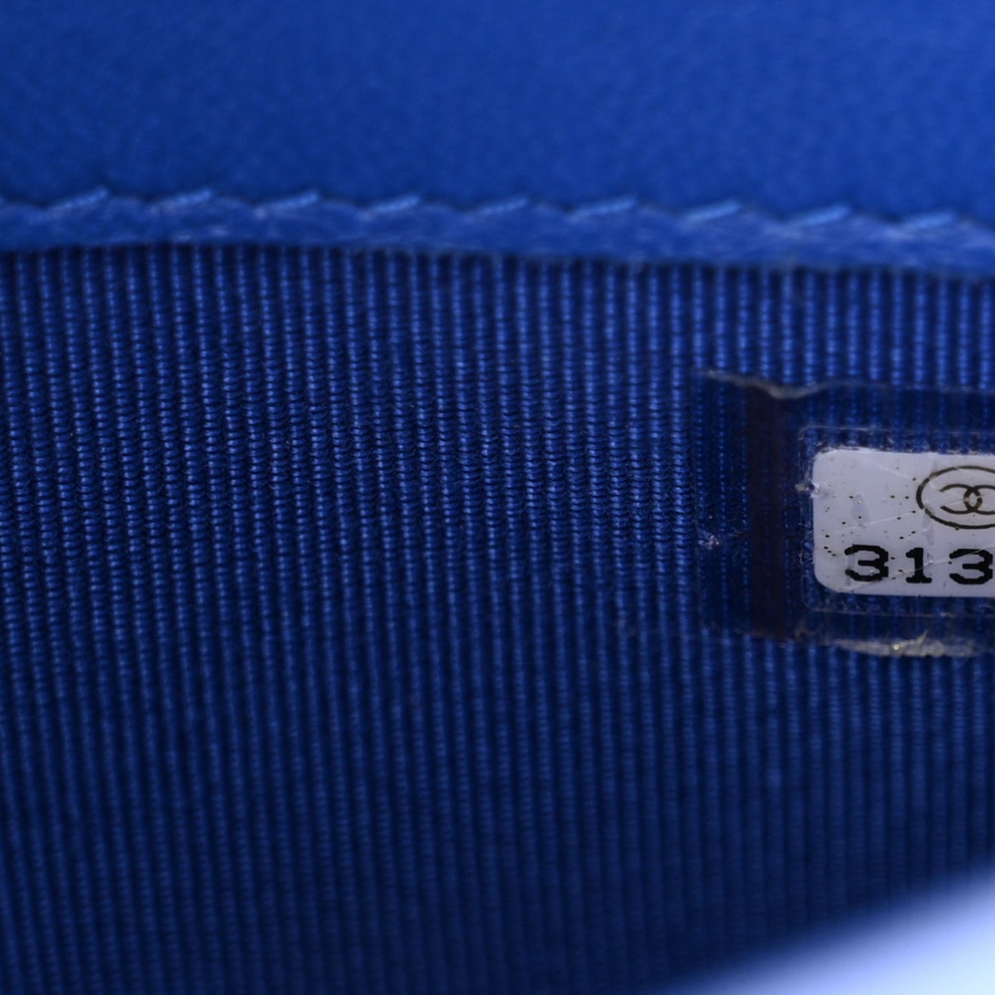 Lambskin Quilted Flap Phone Holder With Chain Blue