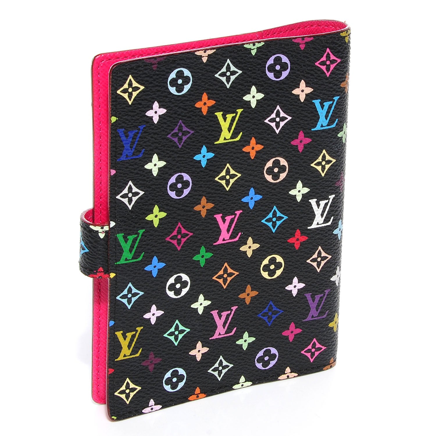 Louis Vuitton Monogram Multicolor Small Ring Agenda Cover Black Grenade 3 of 7