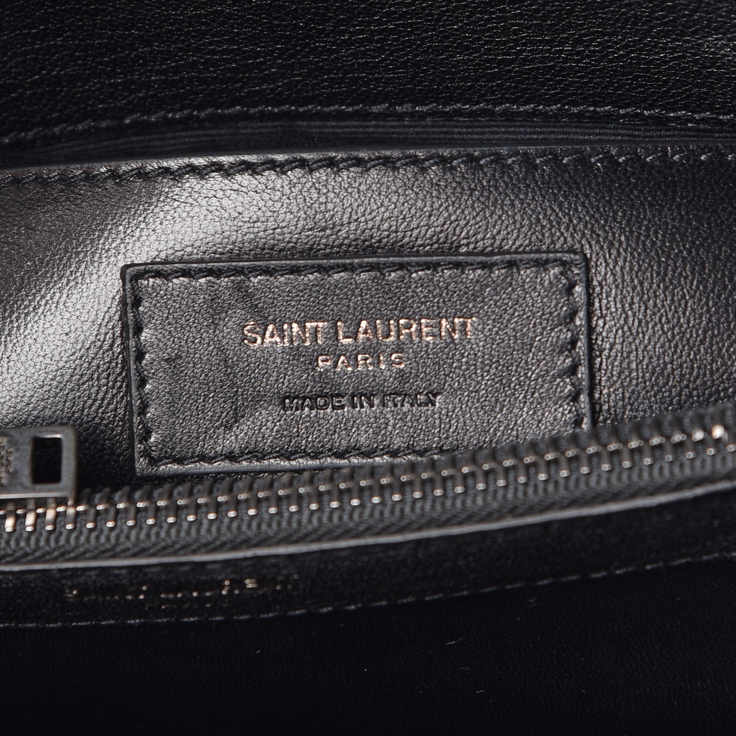 Saint Laurent Sheepskin Matelasse Chevron Monogram Medium College Bag Black 6 of 7