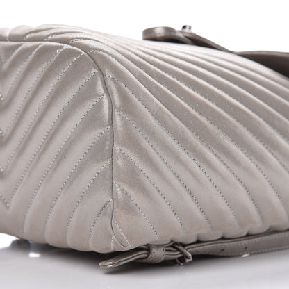 Chanel Metallic Calfskin Chevron Quilted Small Urban Spirit Backpack Silver 7 of 15