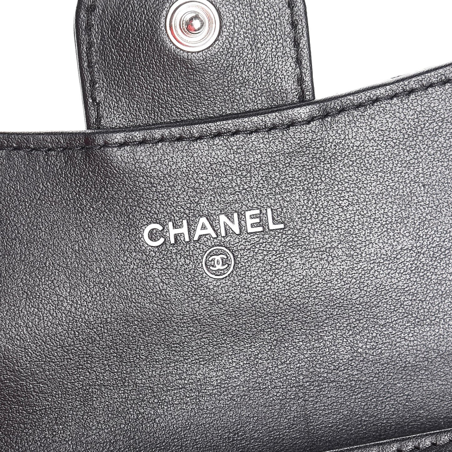 Aged Calfskin Quilted Reissue Flap Card Holder So Black