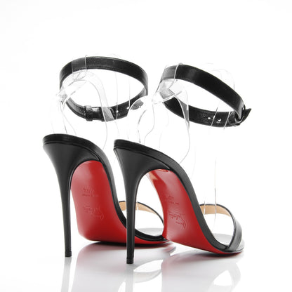 Christian Louboutin Nappa PVC Jonatina 100 Sandals 40.5 Black 4 of 9