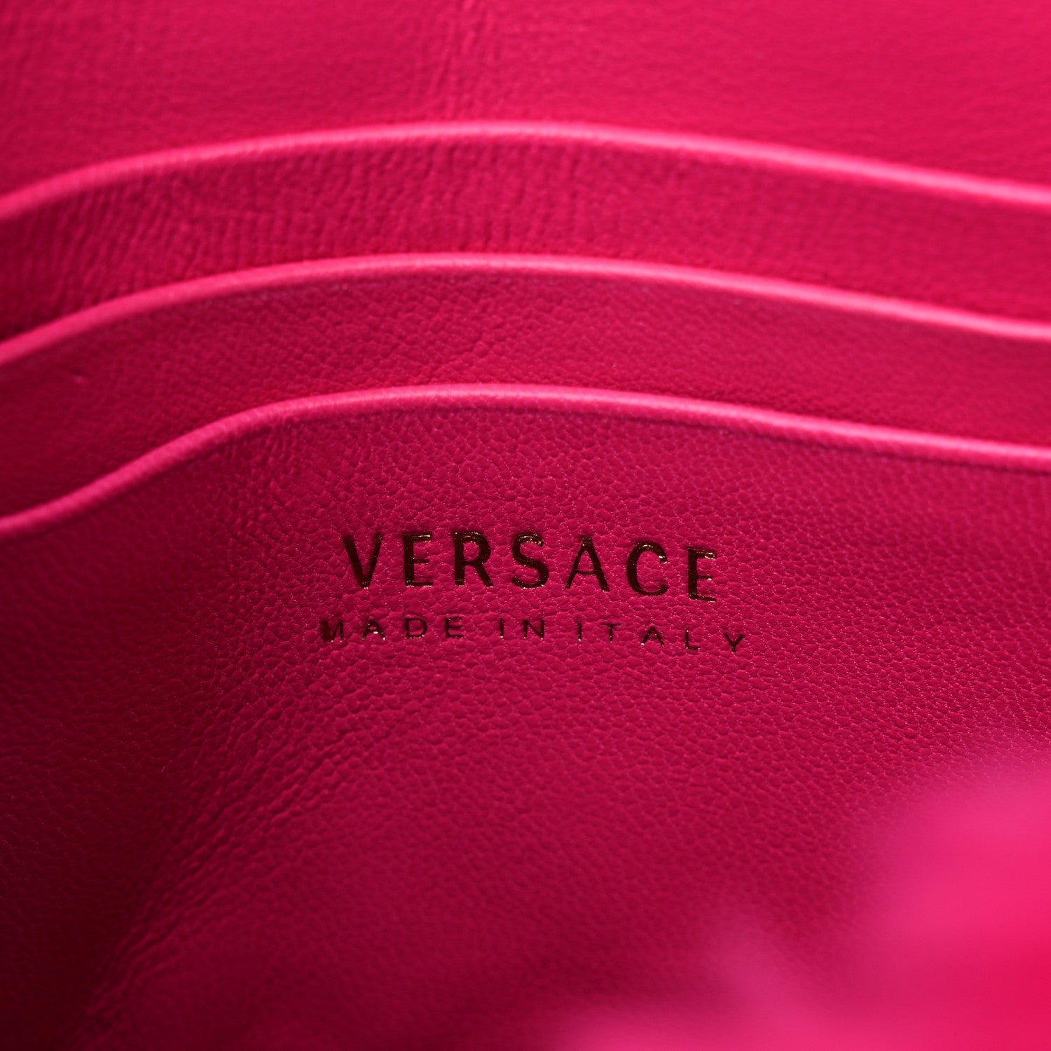 Versace Faux Fur Quilted Virtus Shoulder Bag Fuxia 6 of 9