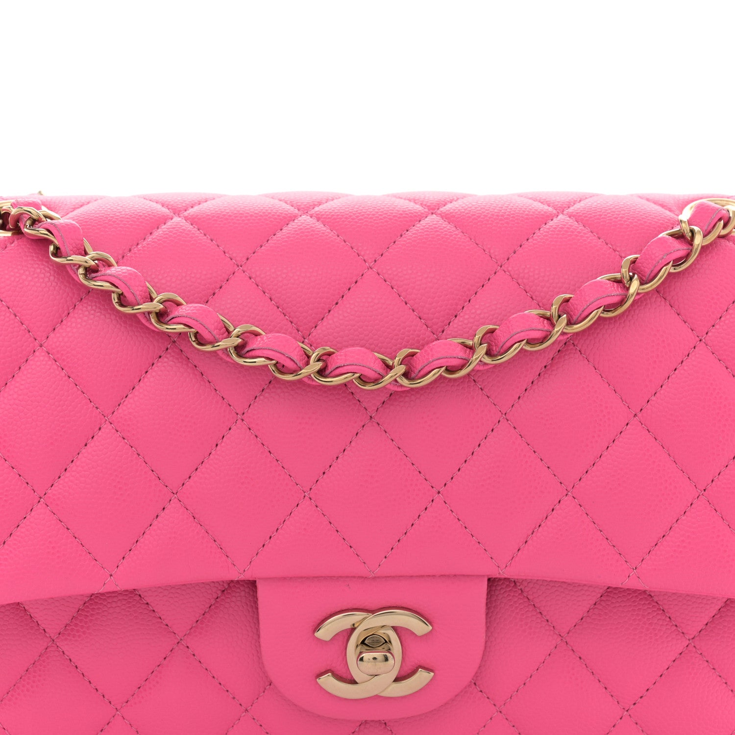 Chanel Caviar Quilted Medium Double Flap Pink 8 of 11