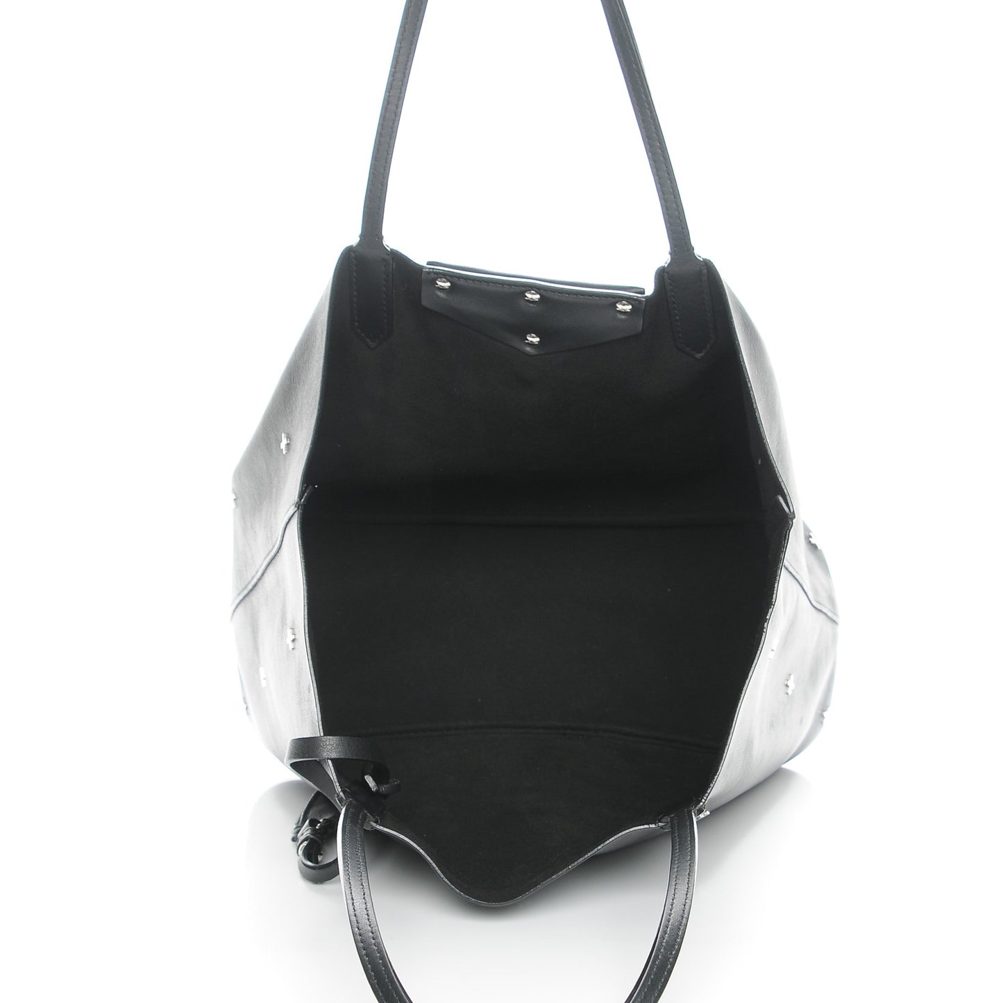Calfskin Metal Cross Small Antigona Tote Black
