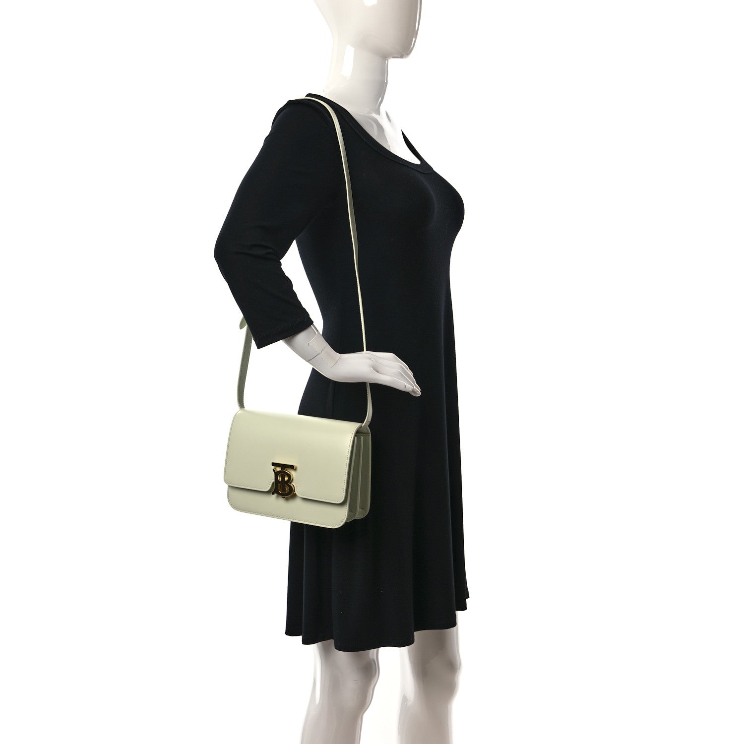 Burberry Calfskin Small TB Bag Pale Sage 2 of 12