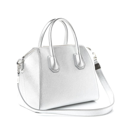 Givenchy Metallic Sugar Goatskin Small Antigona Silver 3 of 10