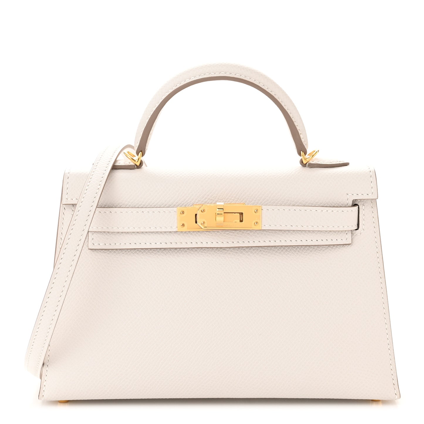Epsom Mini Kelly Sellier 20 Gris Pale