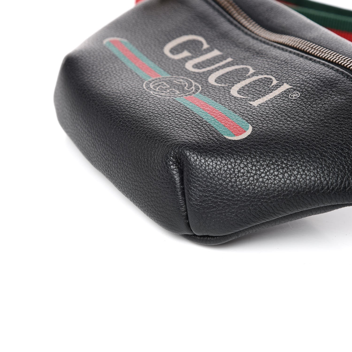 Gucci Grained Calfskin Small Logo Belt Bag Black 6 of 10