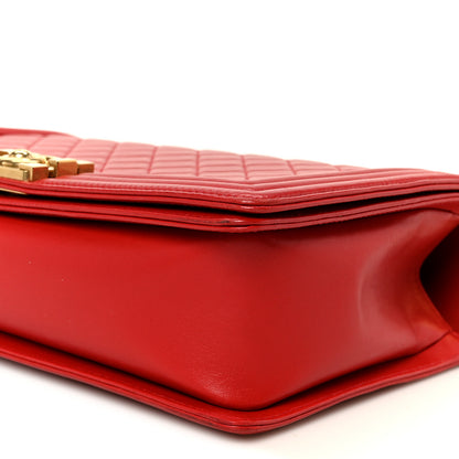 Chanel Lambskin Quilted New Medium Boy Flap Red 10 of 11
