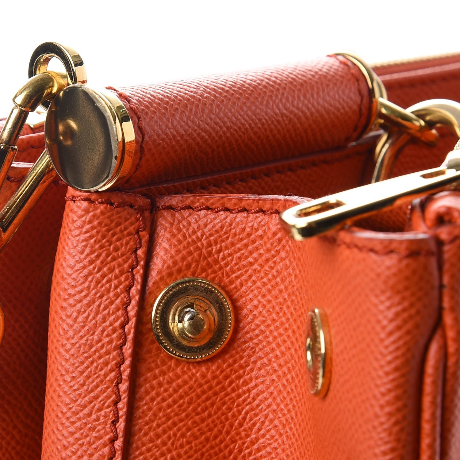 Dolce & Gabbana Dauphine Miss Sicily Double Zip Satchel Orange 12 of 13
