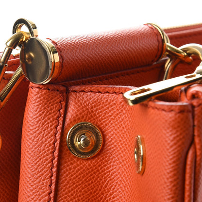 Dolce & Gabbana Dauphine Miss Sicily Double Zip Satchel Orange 12 of 13