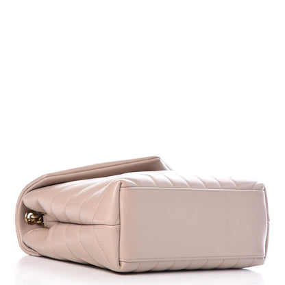 Saint Laurent Calfskin Y Quilted Monogram Small Loulou Chain Satchel Taupe Sable 5 of 13