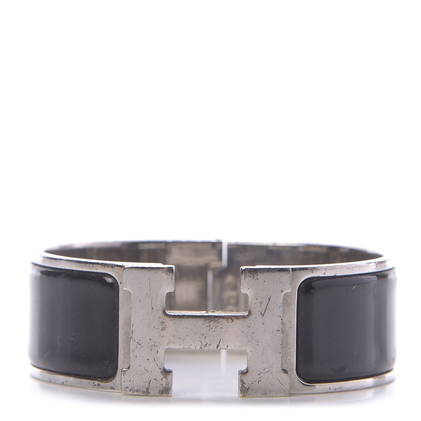 Enamel Wide Clic Clac H Bracelet PM Black
