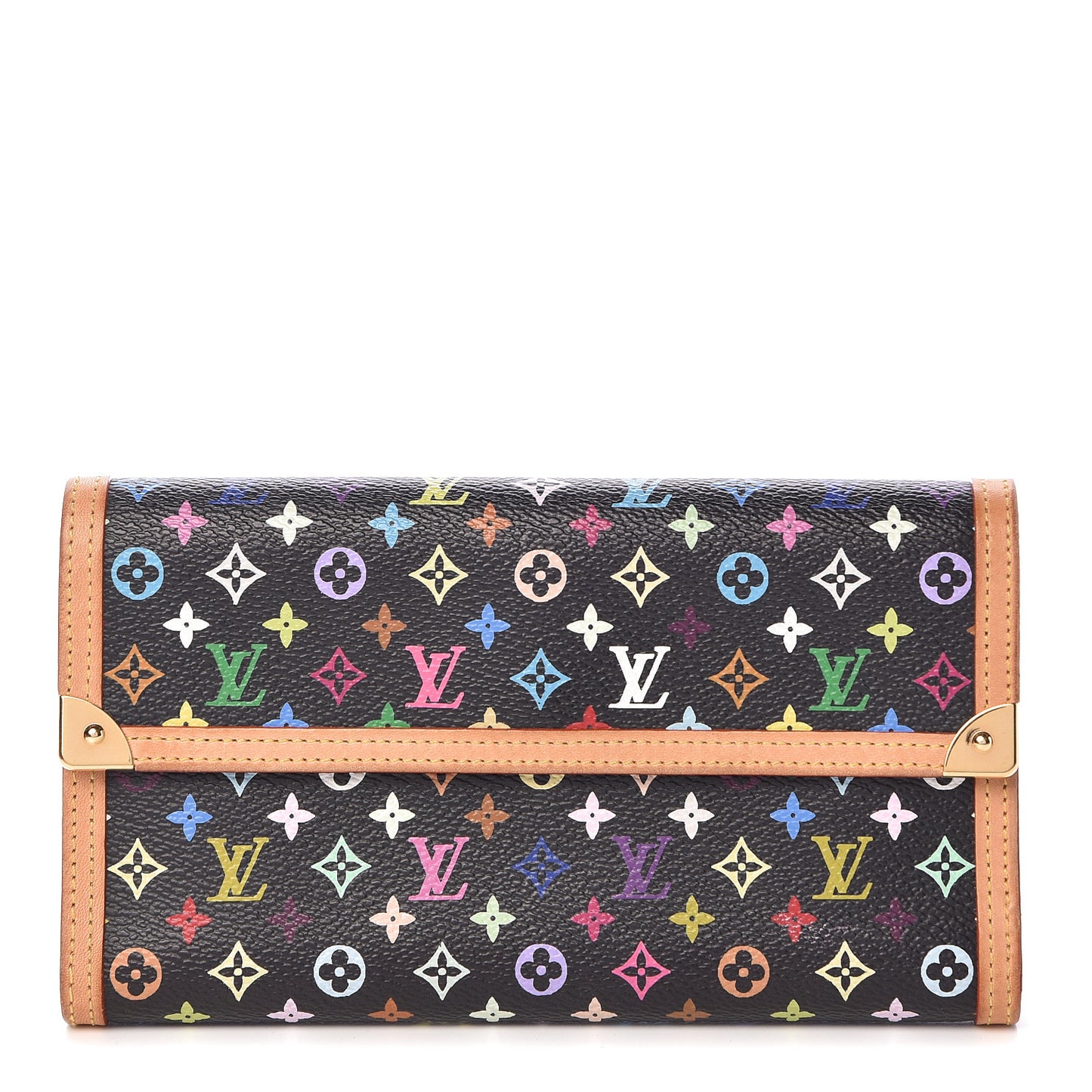 Monogram Multicolor Porte Tresor International Wallet Black