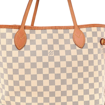 Louis Vuitton Damier Azur Neo Neverfull MM Rose Ballerine 9 of 15