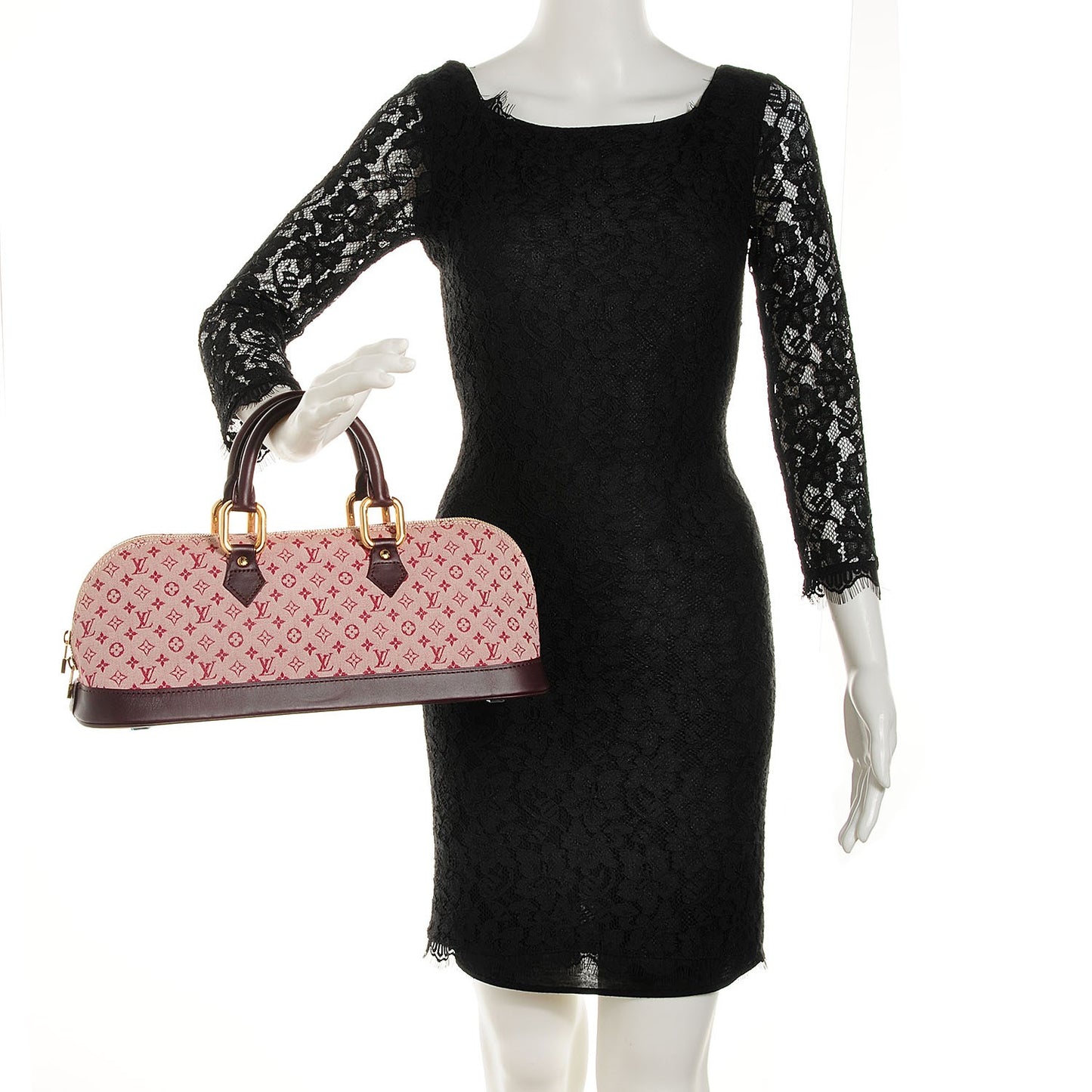 Mini Monogram Alma Long Cherry
