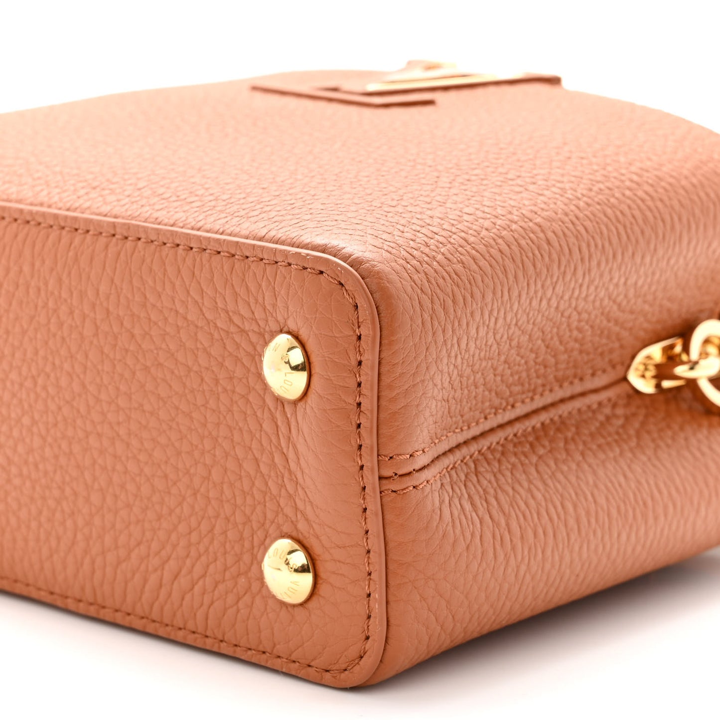 Taurillon Snakeskin Mini Capucines Caramel