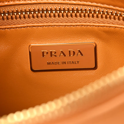 Prada Soft Calfskin Medium Aimee Shoulder Bag Caramel 6 of 9