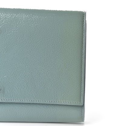 Saint Laurent Textured Patent Large Belle De Jour Clutch Light Blue 11 of 11