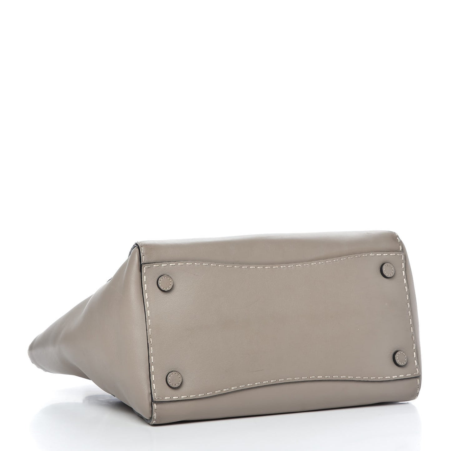 City Calf Small Hand Stitched Galleria Double Zip Tote Calce