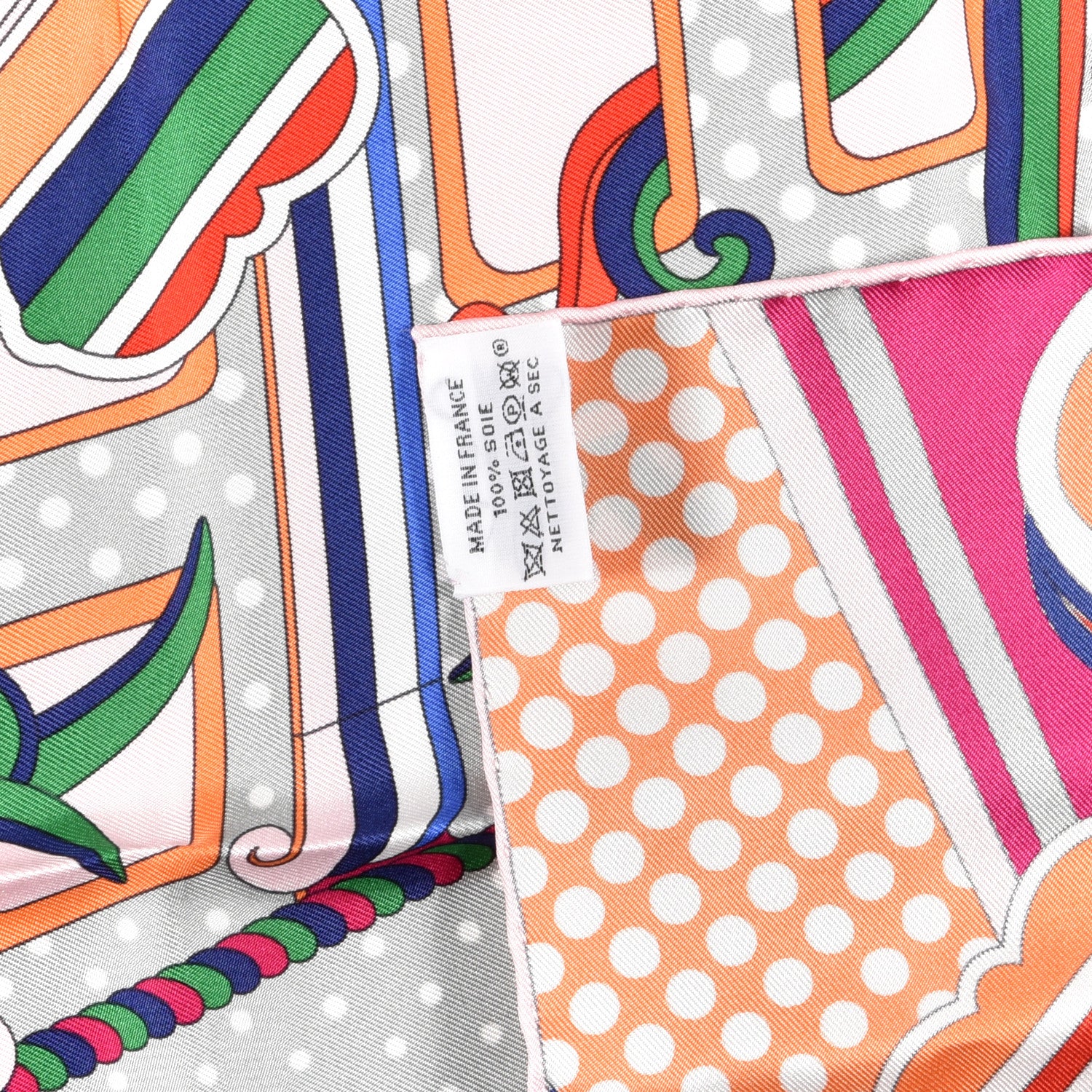 Hermes Silk Fabourg Rainbow Scarf 45 4 of 4